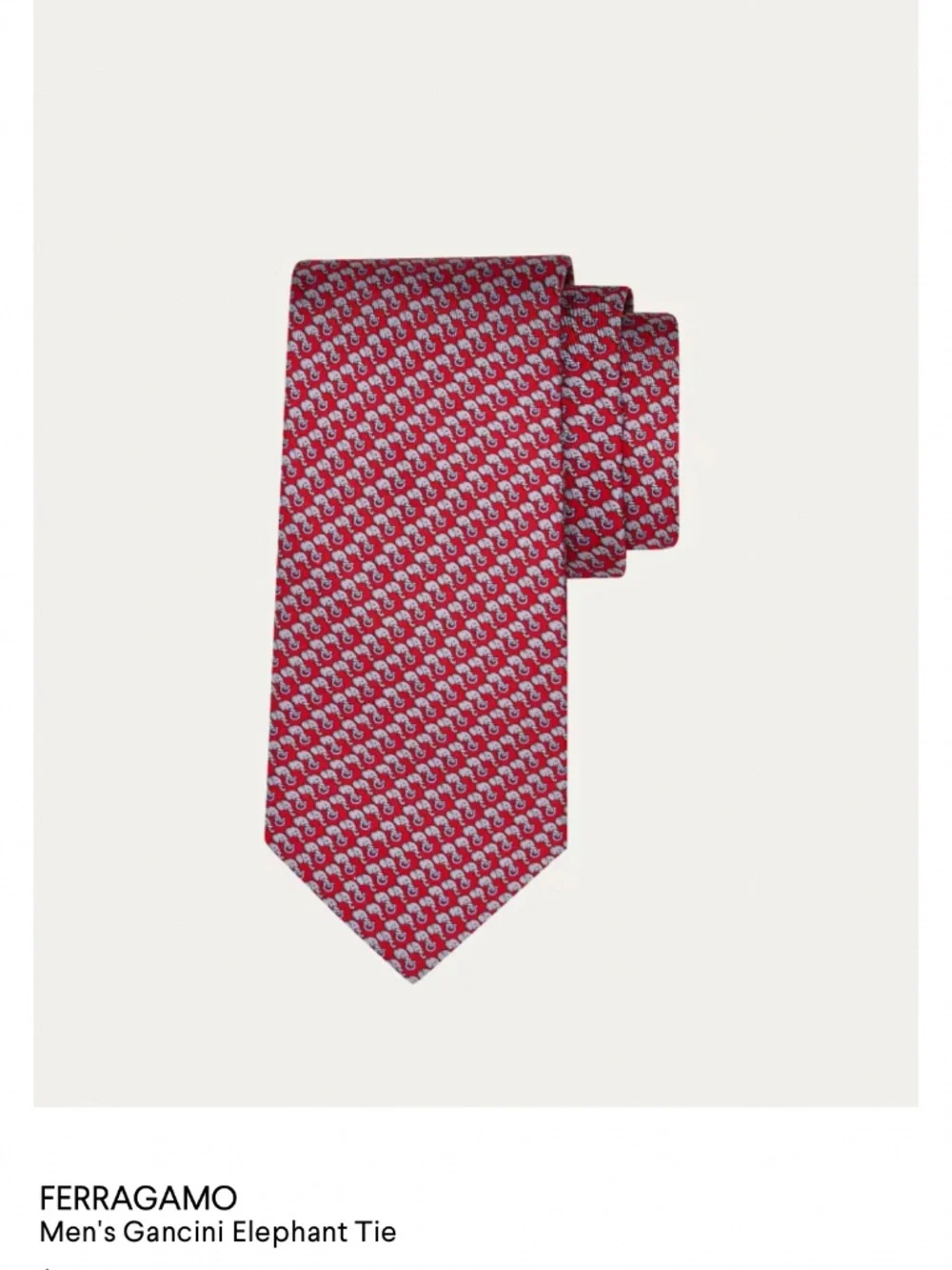 Ferragamo 100% Silk Tie